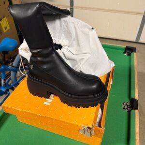 Naked Wolfe Black Heeled Boots